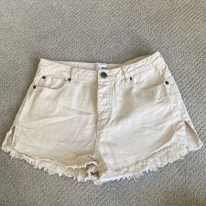 Beige cut off shorts size 28